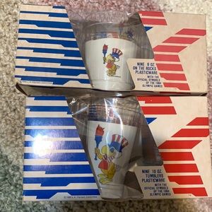 Anchor hocking XXIIIrd Olympiad Los Angeles 1984 plastic cups in box
